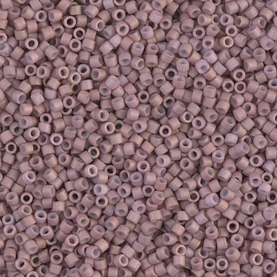 5 Grams of 11/0 Miyuki DELICA Beads - Matte Opaque Dusty Mauve Luster