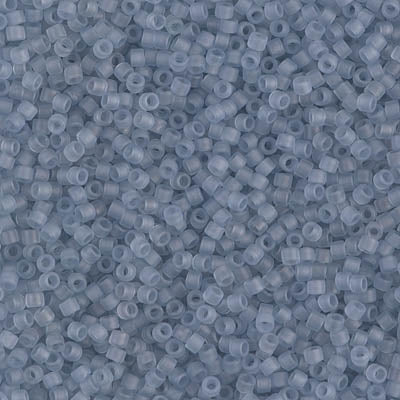 5 Grams of 11/0 Miyuki DELICA Beads - Matte Transparent Shadow Grey Luster