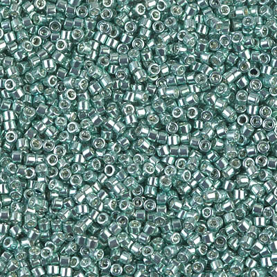 5 Grams of 11/0 Miyuki DELICA Beads - Galvanized Turquoise Green