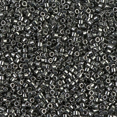 5 Grams of 11/0 Miyuki DELICA Beads - Galvanized Dark Steel Green