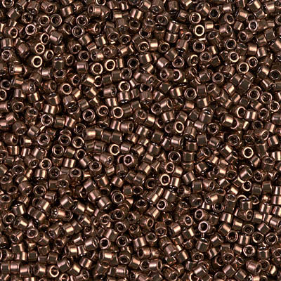 5 Grams of 11/0 Miyuki DELICA Beads - Galvanized Cinnamon Brown