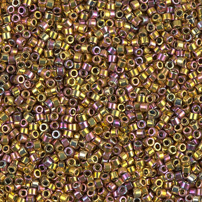5 Grams of 11/0 Miyuki DELICA Beads - 24kt Pink Gold Iris