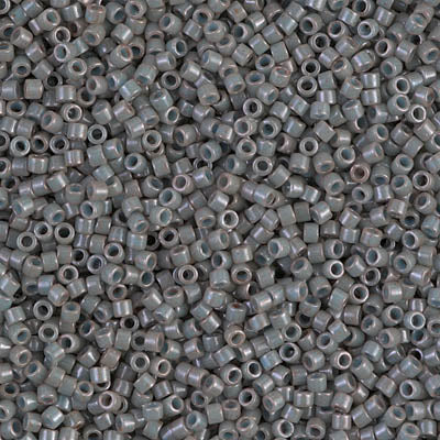 5 Grams of 11/0 Miyuki DELICA Beads - Dyed Opaque Grey
