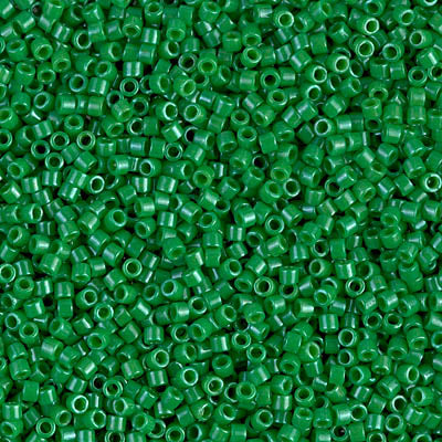 5 Grams of 11/0 Miyuki DELICA Beads - Dyed Opaque Kelly Green