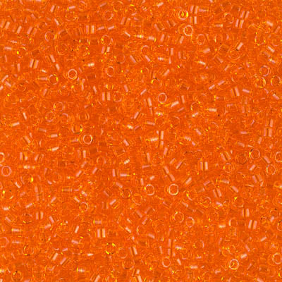 5 Grams of 11/0 Miyuki DELICA Beads - Transparent Orange