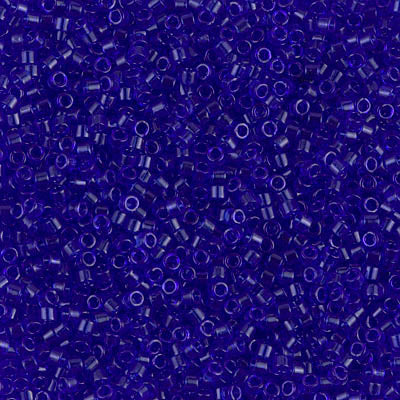 5 Grams of 11/0 Miyuki DELICA Beads - Transparent Cobalt