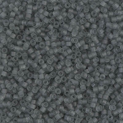 5 Grams of 11/0 Miyuki DELICA Beads - Matte Transparent Grey