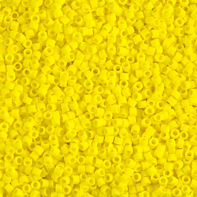 5 Grams of 11/0 Miyuki DELICA Beads - Matte Opaque Yellow