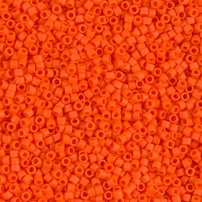 5 Grams of 11/0 Miyuki DELICA Beads - Matte Opaque Orange