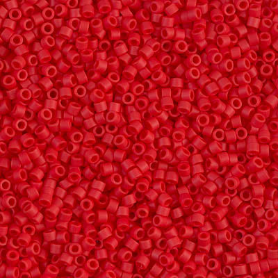 5 Grams of 11/0 Miyuki DELICA Beads - Matte Opaque Red