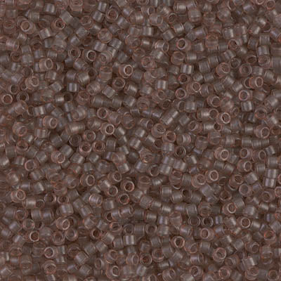 5 Grams of 11/0 Miyuki DELICA Beads - Dyed Semi-Frosted Transparent Cinnamon