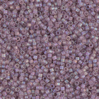 5 Grams of 11/0 Miyuki DELICA Beads - Matte Transparent Smoky Amethyst AB