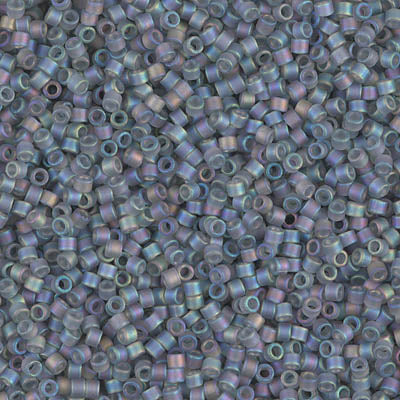 5 Grams of 11/0 Miyuki DELICA Beads - Matte Transparent Grey AB