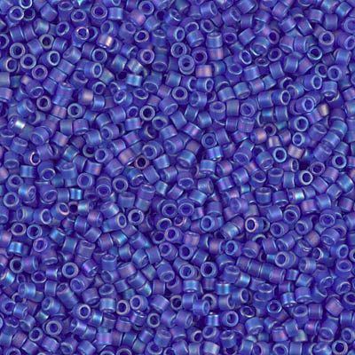 5 Grams of 11/0 Miyuki DELICA Beads - Matte Transparent Cobalt AB