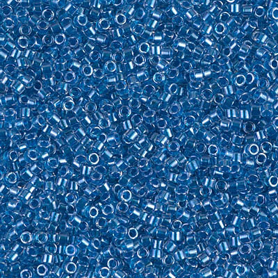 5 Grams of 11/0 Miyuki DELICA Beads - Sparkling Cerulean Blue Lined Crystal