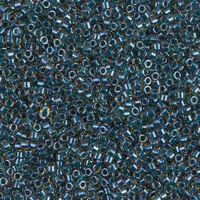 5 Grams of 11/0 Miyuki DELICA Beads - Sparkling Blue Lined Topaz