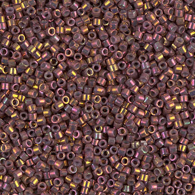 5 Grams of 11/0 Miyuki DELICA Beads - Metallic Tea Berry Gold Iris