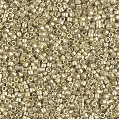 5 Grams of 11/0 Miyuki DELICA Beads - Galvanized Semi-Frosted Silver