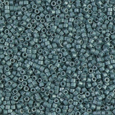 5 Grams of 11/0 Miyuki DELICA Beads - Galvanized Matte Dark Aqua
