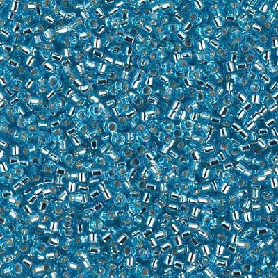 5 Grams of 11/0 Miyuki DELICA Beads - Silverlined Ocean Blue