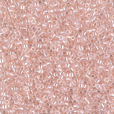 5 Grams of 11/0 Miyuki DELICA Beads - Transparent Pink Mist Luster
