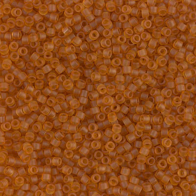 5 Grams of 11/0 Miyuki DELICA Beads - Matte Transparent Marigold