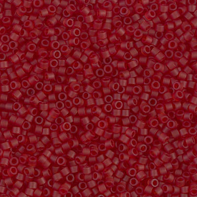 5 Grams of 11/0 Miyuki DELICA Beads - Matte Transparent Dark Cramberry