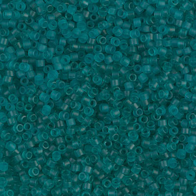 5 Grams of 11/0 Miyuki DELICA Beads - Matte Transparent Caribbean Teal