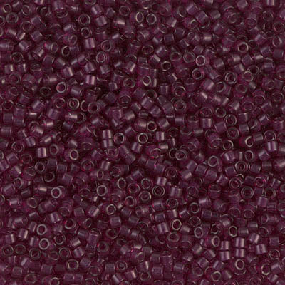 5 Grams of 11/0 Miyuki DELICA Beads - Dyed Transparent Wine