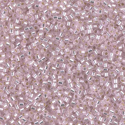 11/0 Miyuki DELICA Beads - Dyed Silverlined Pink