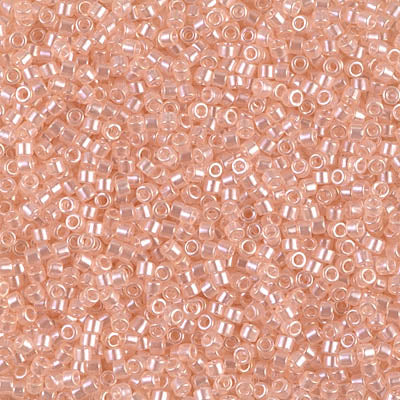 5 Grams of 11/0 Miyuki DELICA Beads - Transparent Pale Peach Luster
