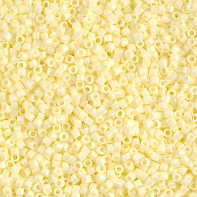 5 Grams of 11/0 Miyuki DELICA Beads - Opaque Pale Yellow