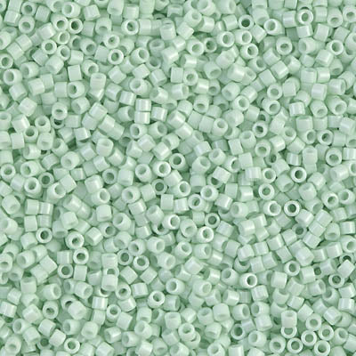 5 Grams of 11/0 Miyuki DELICA Beads - Opaque Light Mint