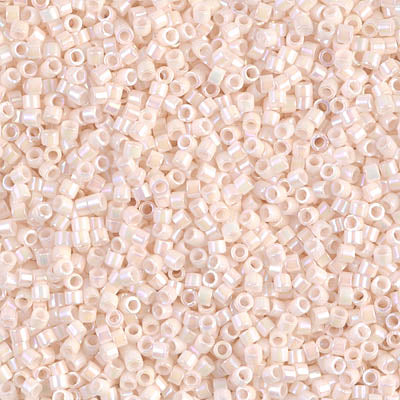 5 Grams of 11/0 Miyuki DELICA Beads - Opaque Bisque White AB