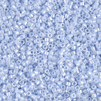 5 Grams of 11/0 Miyuki DELICA Beads - Opaque Light Sky Blue Ceylon