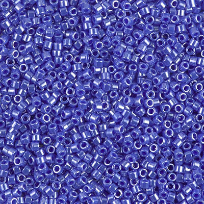 5 Grams of 11/0 Miyuki DELICA Beads - Opaque Cyan Blue Luster