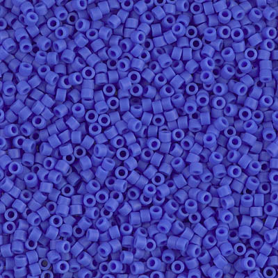 5 Grams of 11/0 Miyuki DELICA Beads - Matte Opaque Cyan Blue
