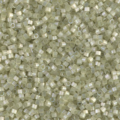5 Grams of 11/0 Miyuki DELICA Beads - Dyed Pale Lime Silk Satin