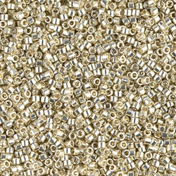 5 Grams of 11/0 Miyuki DELICA Beads - Duracoat Galvanized Silver