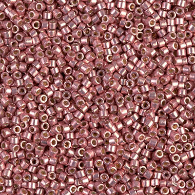 5 Grams of 11/0 Miyuki DELICA Beads - Duracoat Galvanized Dark Coral