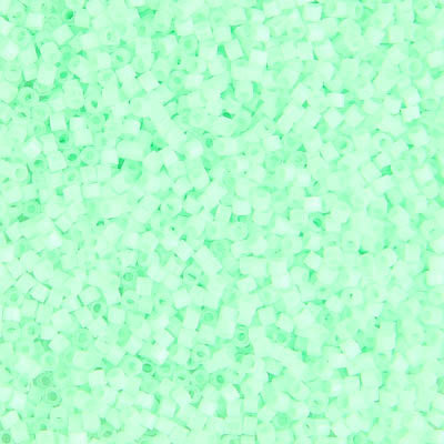 5 Grams of 11/0 Miyuki DELICA Beads - Silk Inside Dyed Mint Green