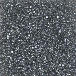 5 Grams of 11/0 Miyuki DELICA Beads - Transparent Grey Luster