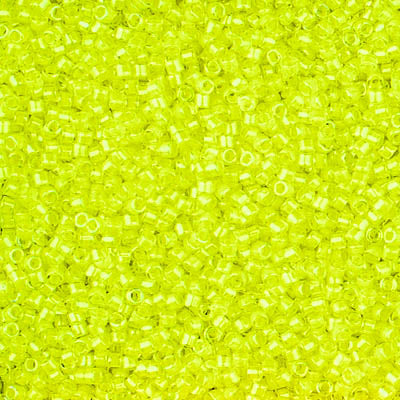 5 Grams of 11/0 Miyuki DELICA Beads - Luminous Lime Aid