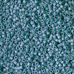 5 Grams of 11/0 Miyuki DELICA Beads - Matte Opaque Glazed Nile Blue AB