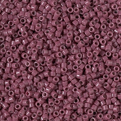 5 Grams of 11/0 Miyuki DELICA Beads - Duracoat Opaque Dyed Plum Berry