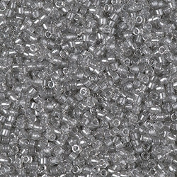 5 Grams of 11/0 Miyuki DELICA Beads - Fancy Lined Silver