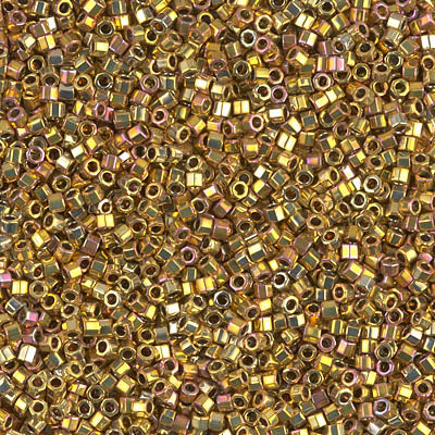 11/0 Cut Miyuki DELICA Beads - 24kt Gold Iris