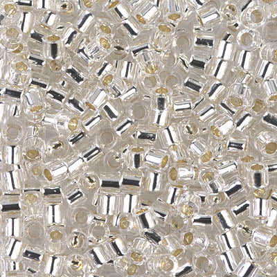 8/0 Miyuki DELICA Beads - Silverlined Crystal (Silver)