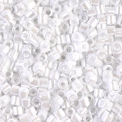 8/0 Miyuki DELICA Beads - White Pearl Ceylon