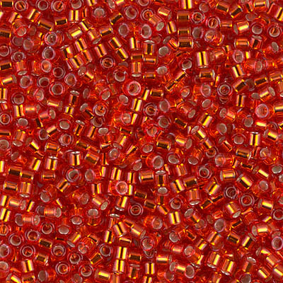 10/0 Miyuki DELICA Beads - Silverlined Flame Red